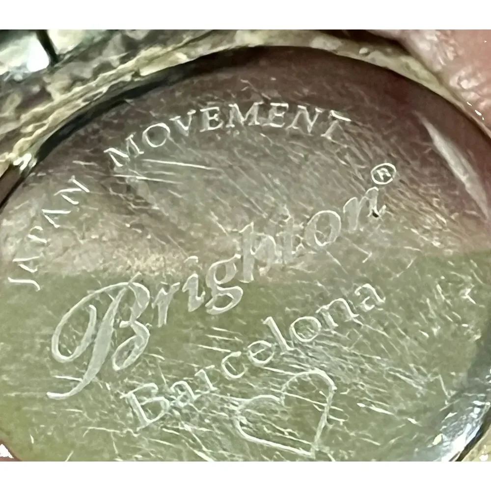 BRIGHTON Barcelona Women’s Quartz Watch Silver Tone Floral Bracelet